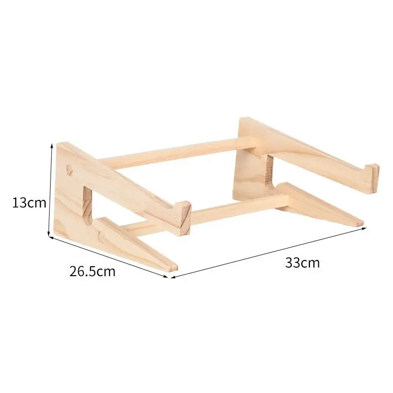 Wood Laptop Stand Lapdesk – Assembled Riser, Cooling Bracket, Reinforced Support Base