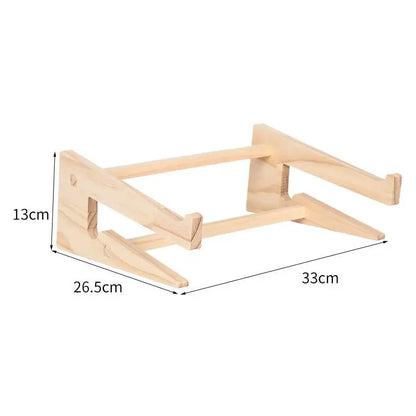 Wood Laptop Stand Lapdesk – Assembled Riser, Cooling Bracket, Reinforced Support Base