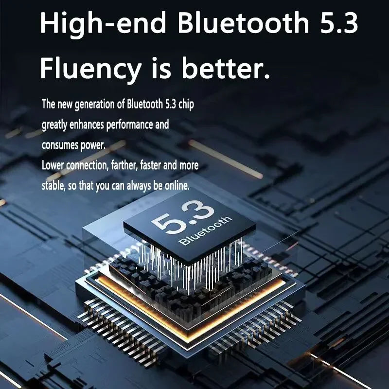 R.E.D. Shopping T2 Wireless Bluetooth Earphones with transparent design, LED display, and 24-hour battery life.