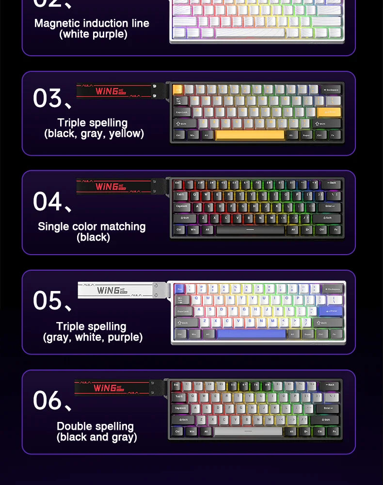 AULA WIN60 / WIN68 HE Gaming Keyboard – Rapid Trigger, RGB, Hotswap