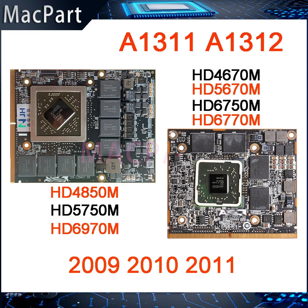 iMac A1311 / A1312 Graphics Card Replacement — HD4670M to HD6970M (2009–2011)