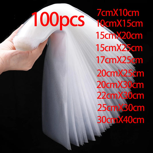 Vacuum Sealer Bags 100pcs | No-Cut Portable Food Sealer Bags | Sous Vide Compatible