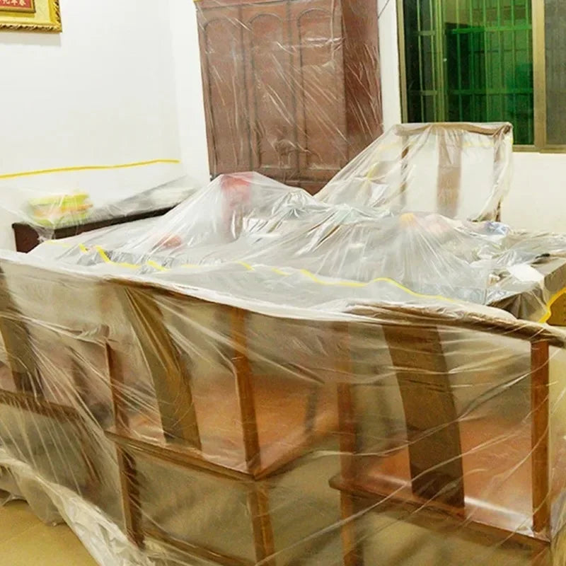 Disposable Self-Adhesive Dustproof Film – Cuttable Furniture & Room Cover