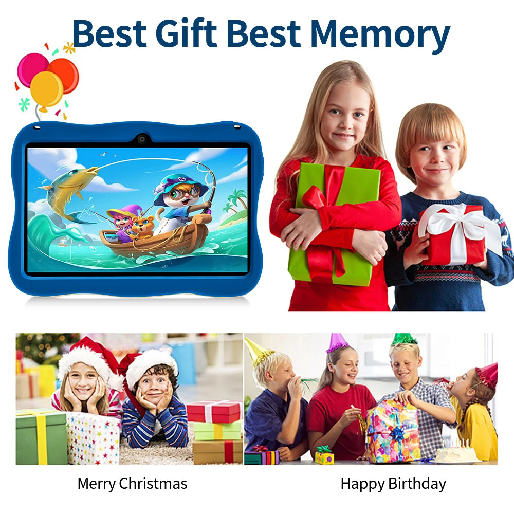 BDF 7" Kids Tablet – Android 13, 4GB RAM, 64GB, IPS, Dual Camera, Wi-Fi, Google Play