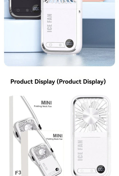 Portable Foldable USB Neck Fan 2025 – Handheld Semiconductor Cooling, Outdoor & Desktop