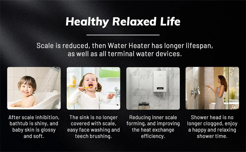 BriskSpring Physical Water Descaler – No Salt, No Chemicals, Anti-Scale & Anti-Rust