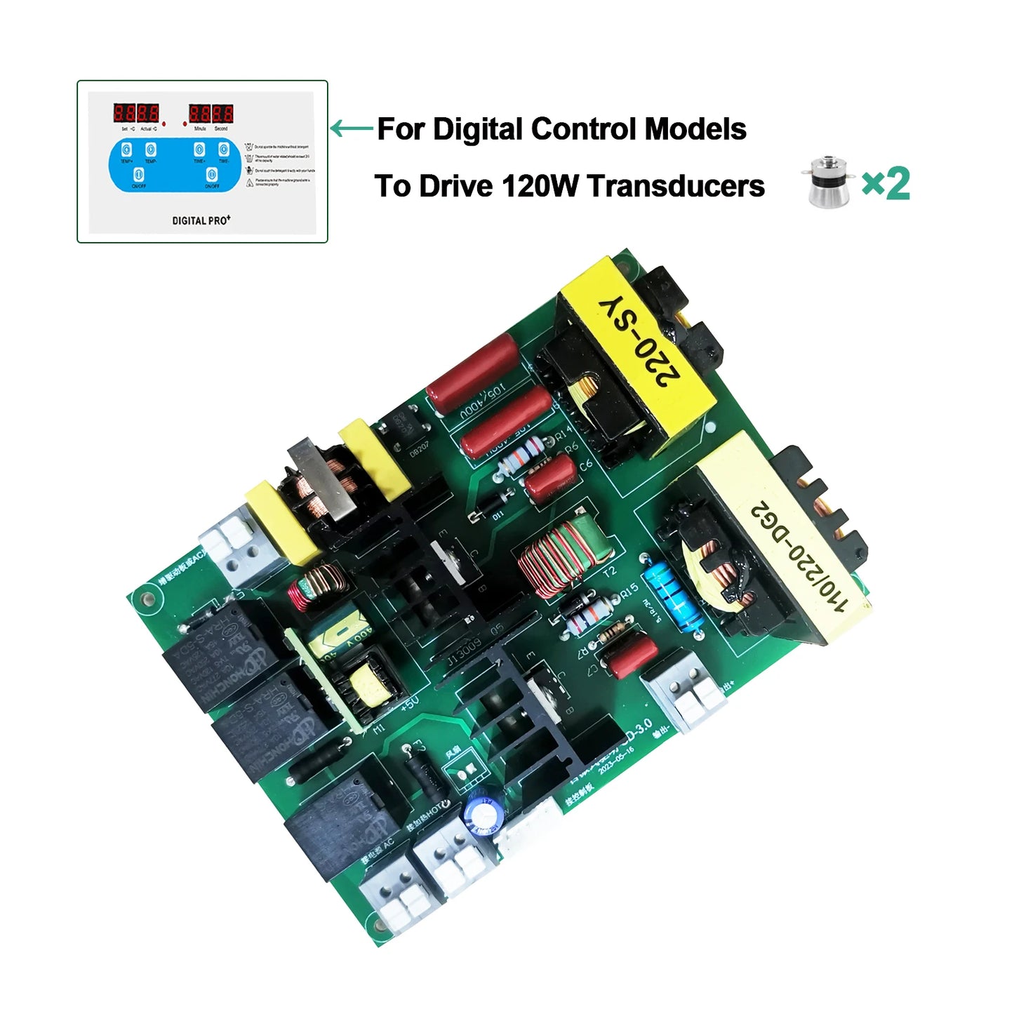 40kHz Ultrasonic Generator PCB Board 60W–180W – Mechanical & Digital Driver for Ultrasonic Cleaner 110V/220V