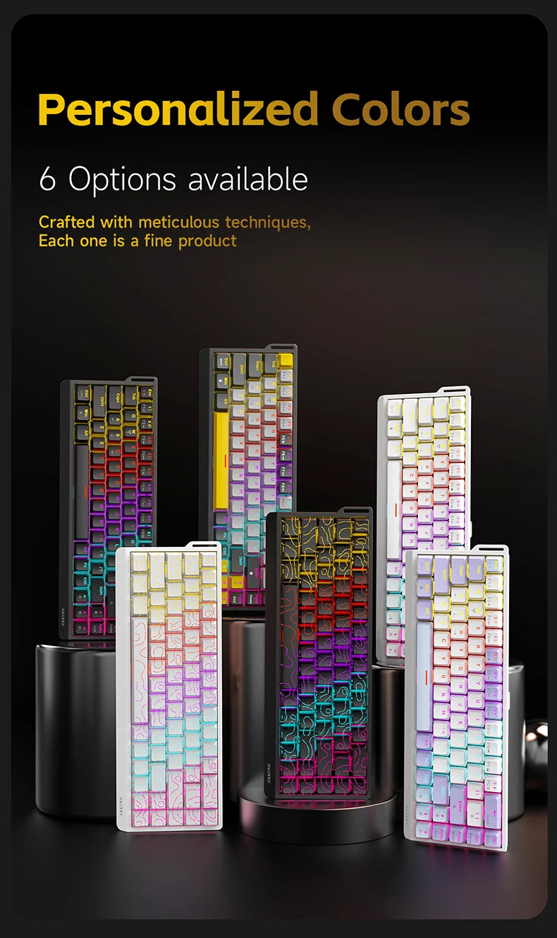 AJAZZ NK68 V2 Gaming Mechanical Keyboard | Hot-Swap | RGB Backlight | 68 Keys | Red Switch | USB