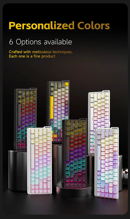 AJAZZ NK68 V2 Gaming Mechanical Keyboard | Hot-Swap | RGB Backlight | 68 Keys | Red Switch | USB