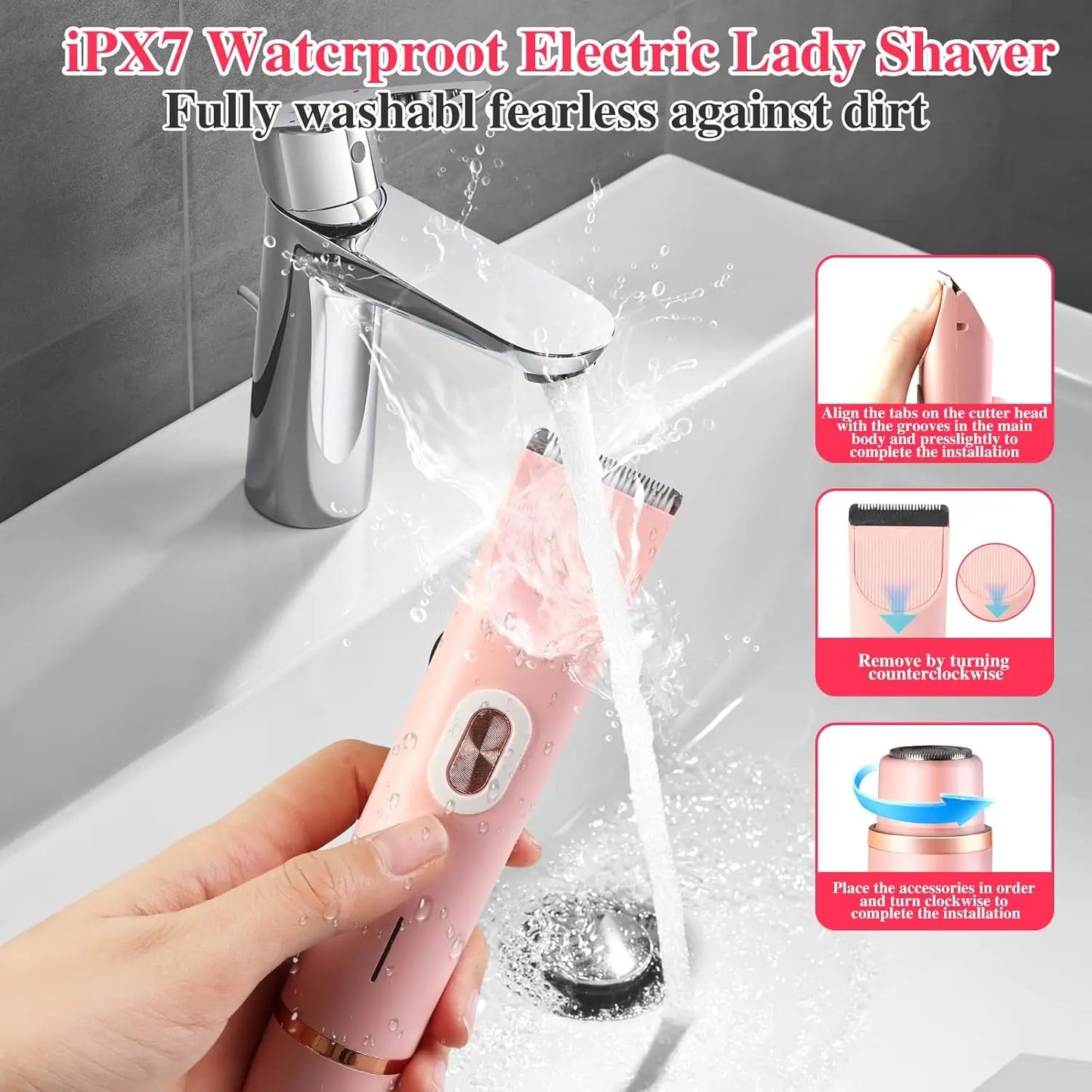 Electric Shaver for Women – Gentle Bikini Line, Underarm & Body Hair Remover