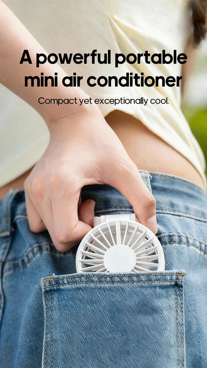 Portable Folding Handheld Fan | 1800mAh | 4-Speed | LED Display | Rechargeable | Outdoor Travel
