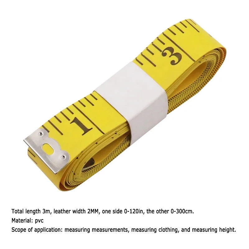 300cm Soft PVC Body Measuring Tape – Retractable Height & Tailor Ruler