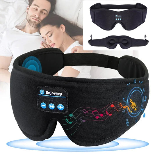 3D Eye Mask Bluetooth 5.0 Sleep Headphones – Built-in HD Speaker for Travel & Sleep