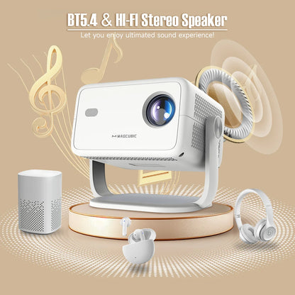 Magcubic L018 Native 1080P Portable Projector – 650 ANSI, Android 14, Auto Keystone, WiFi 6, BT5.4