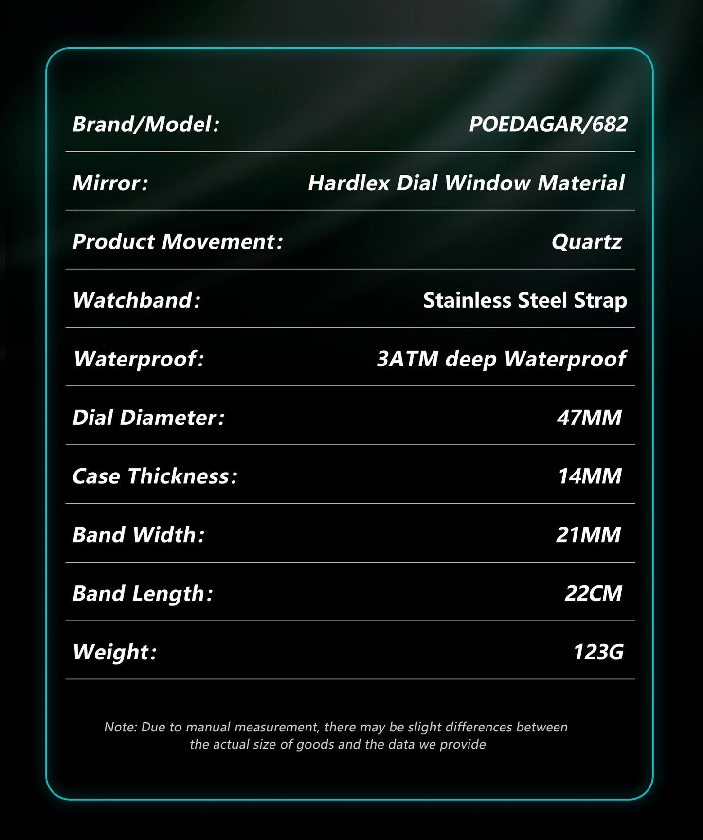 POEDAGAR Luxury Men's Quartz Watch – Date, Week, Luminous & Waterproof Stainless Steel