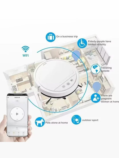 Smart Robot Vacuum Cleaner – Auto-Recharge, APP Control, Sweeping | White & Black | EU/US/UK/AU