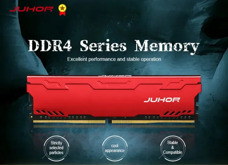 JUHOR Desktop RAM – DDR4 8GB/16GB/32GB 2666/3200MHz & DDR3 8GB 1600MHz with Heatsink