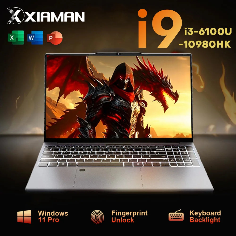 Gaming Laptop 15.6" – Intel Core i9 10980HK / i3 6100, 16GB RAM, 1TB SSD, Fingerprint, Backlit