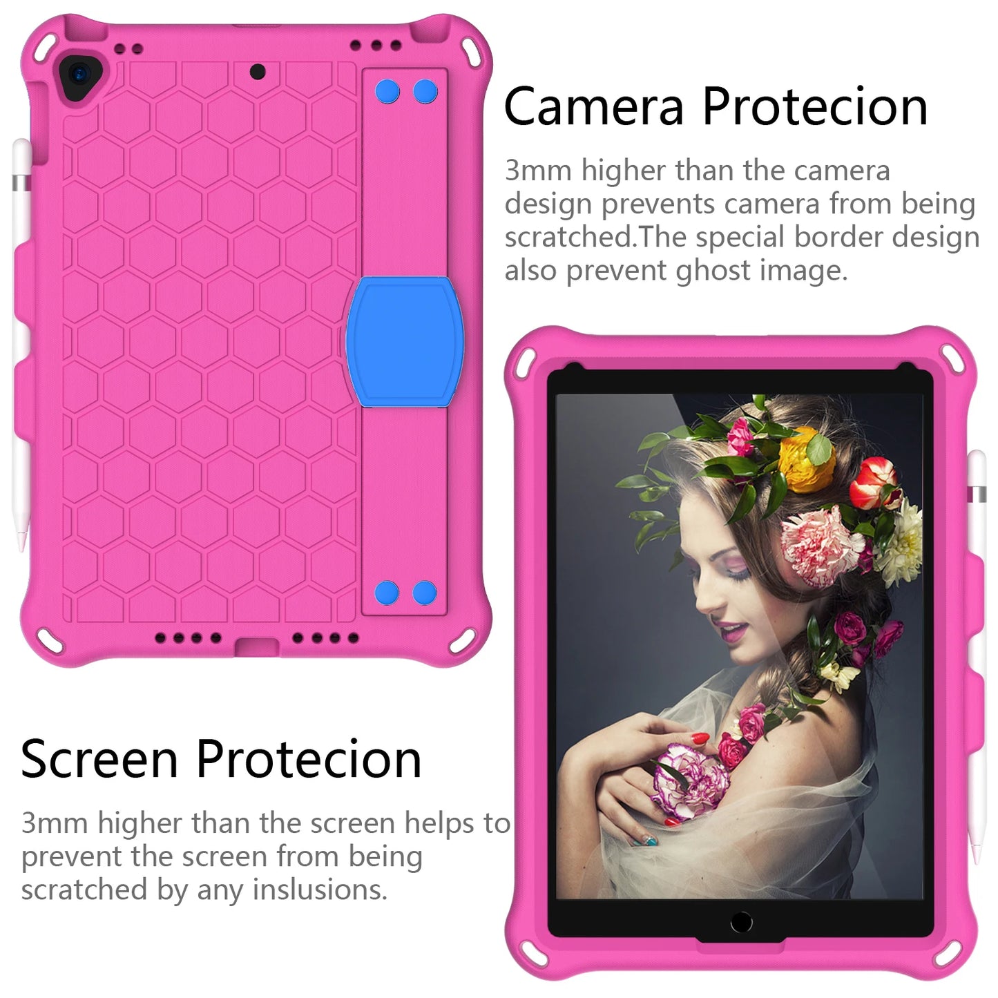 Shockproof iPad Case with Hand Strap & Stand – Fits iPad 10.9, Pro 11, Mini, Air & More