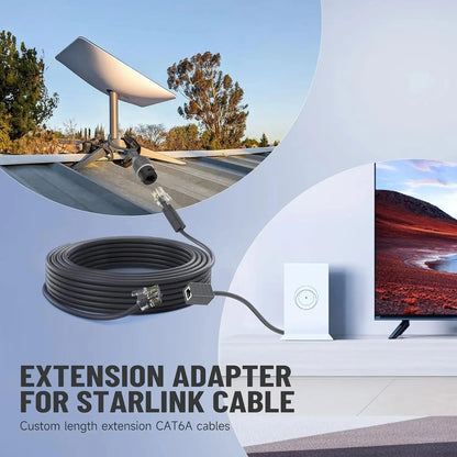 Starlink Cable RJ45 Female Connector – Anti-Aging 24AWG Bare Copper | Home Use