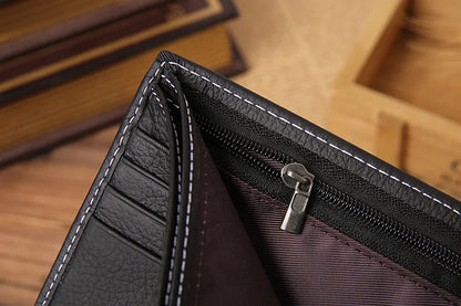 Genuine Cowhide Leather Men's Wallet – Short Bifold