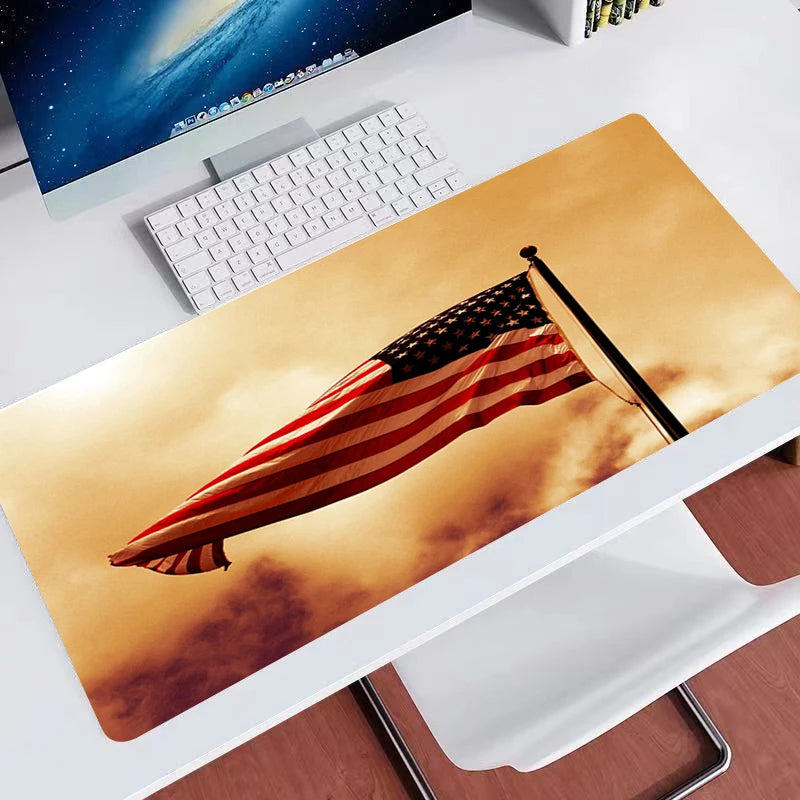 USA Flag XXL Extended Gaming Mouse Pad – 900x400mm Anti-Slip Desk Mat for Keyboard & Mouse