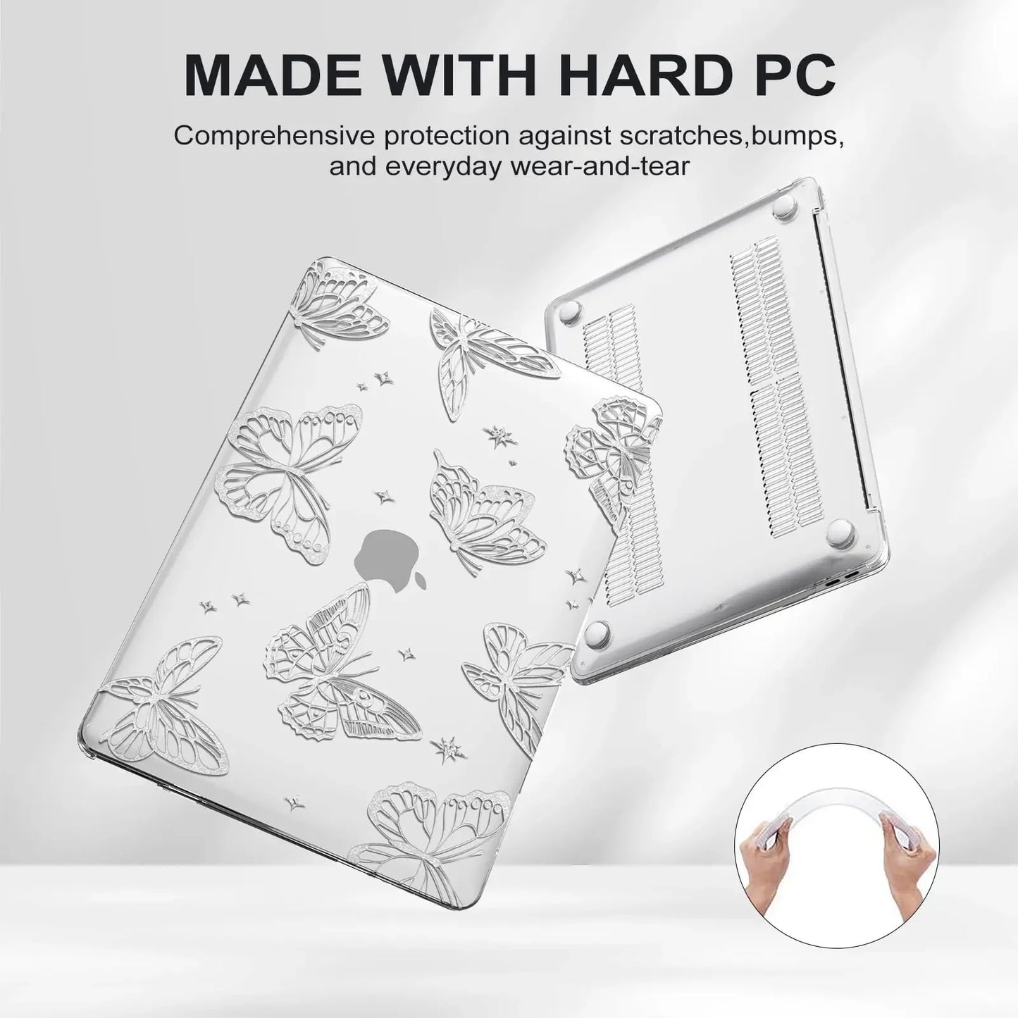 Transparent Hard Shell MacBook Case – MacBook Air & Pro 11" to 16" | M1 M2 Chip Compatible