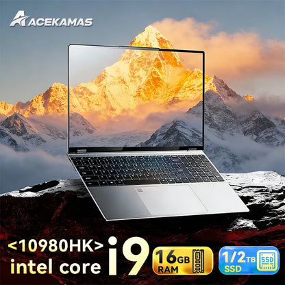 ACEKAMAS 15.6" Gaming Laptop – Intel Core i9-10980HK, 16GB DDR4, up to 2TB SSD, IPS, Windows 11 Pro