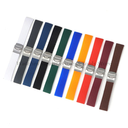 Quick Release Silicone Watch Strap 18–24mm – For Huawei, Seiko, Omega, Fossil & More
