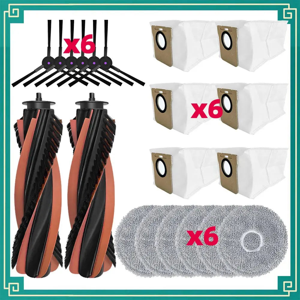 JONR P20 PRO / T5 Pro Robot Vacuum Replacement Parts | Main Brush, Side Brush, HEPA Filter, Mop Cloth