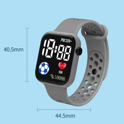 YIKAZE Kids LED Digital Watch – Silicone Strap, Cartoon Sport Wristwatch for Boys & Girls