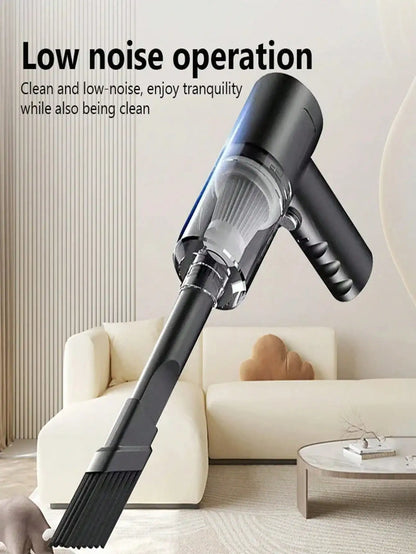 Cordless Handheld Vacuum Cleaner | Rechargeable, Multiple Nozzles for Car, Home, Pet Hair & Keyboard