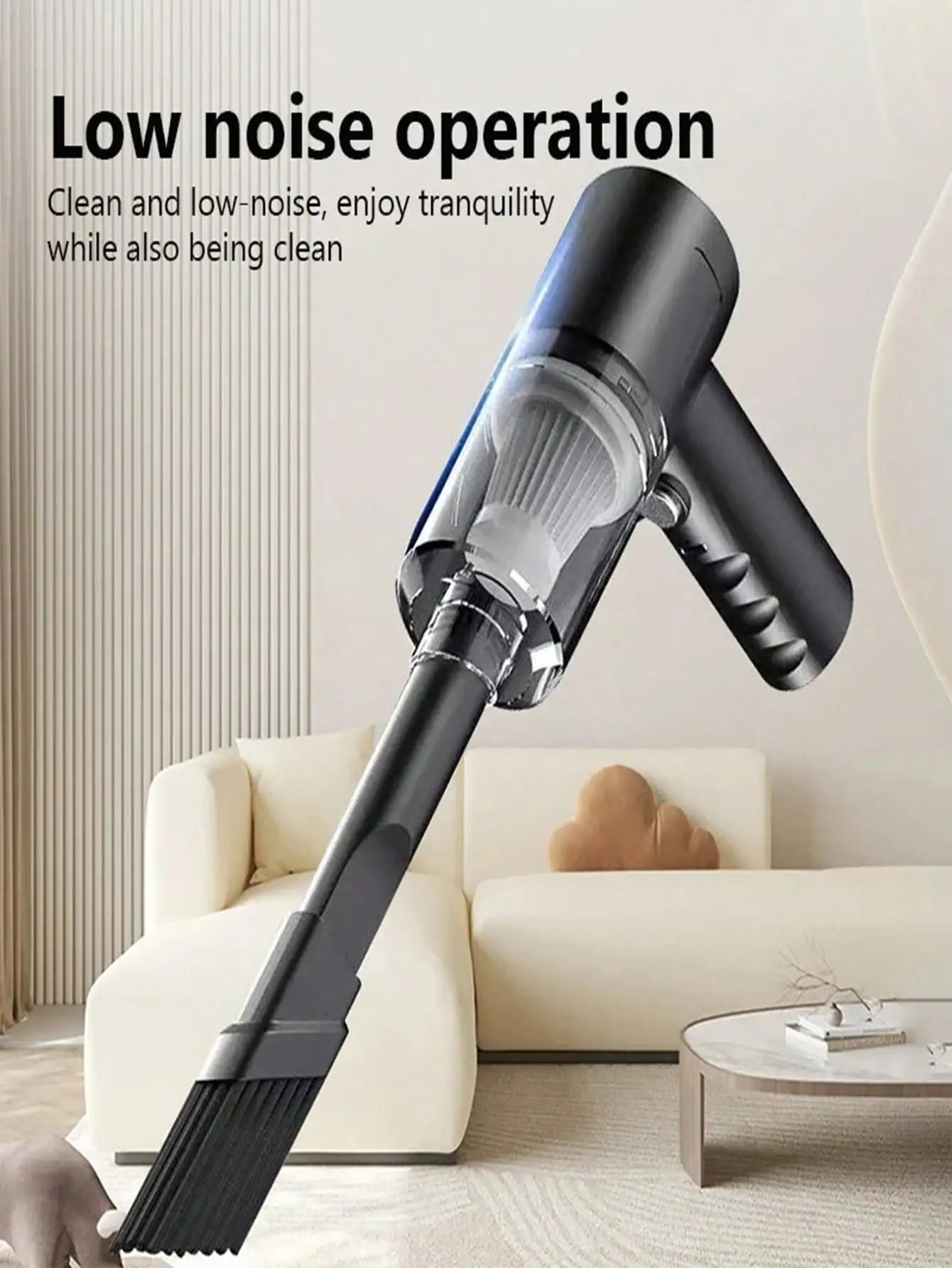 Cordless Handheld Vacuum Cleaner | Rechargeable, Multiple Nozzles for Car, Home, Pet Hair & Keyboard
