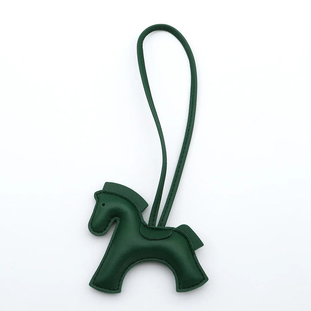 Pony Bag Charm | PU Leather Luggage & Car Pendant | Travel Accessory