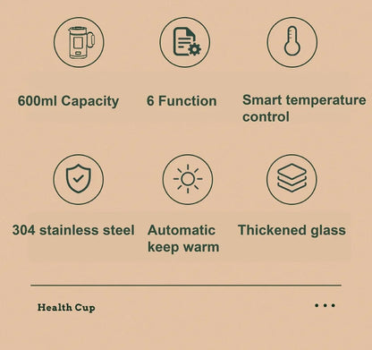 600ml Smart Tea Maker & Electric Kettle – Portable Mini Health Pot, Auto Keep Warm, Multi-Function | 220V Travel