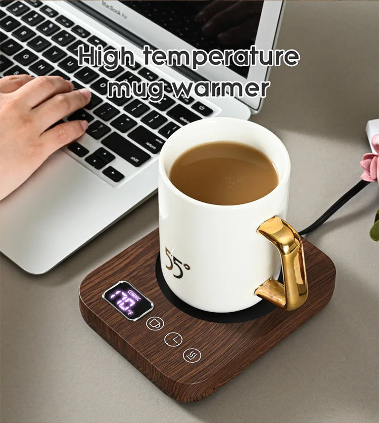 Coffee Mug Warmer – 3 Temperature Settings, Auto Shut-Off, Electric Beverage Heating Plate | Desk & Office
