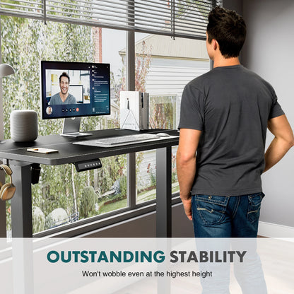 JHK Ergonomic Electric Standing Desk – Large Height Adjustable Home Office & Gaming Desk
