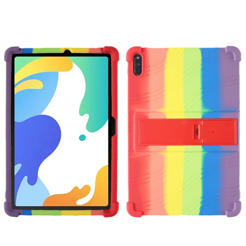Shockproof silicone case for Huawei MatePad 10.4-inch tablet with stand feature, designed by R.E.D. Shopping for protection and style.
