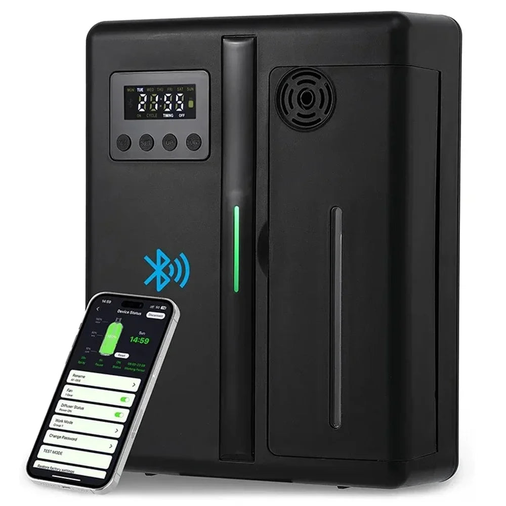 Bluetooth Room Fragrance Diffuser 300m³ – Electric Essential Oil Air Freshener for Home