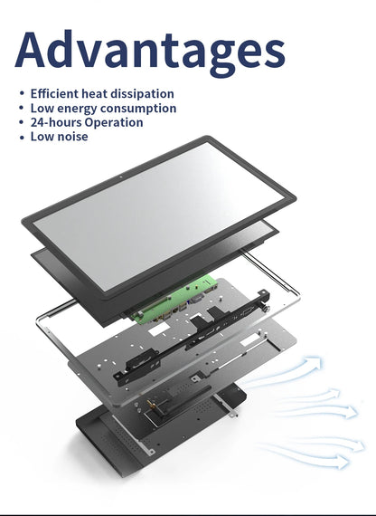 Industrial Touch Panel PC 15.6"/17.3"/18.5" – Android 11/Win 10, Waterproof, Wall Mount