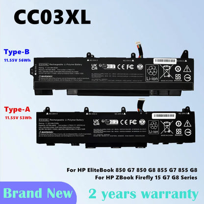 CC03XL Laptop Battery for HP EliteBook 830 835 840 845 850 855 G7 G8 | ZBook Firefly 14 15