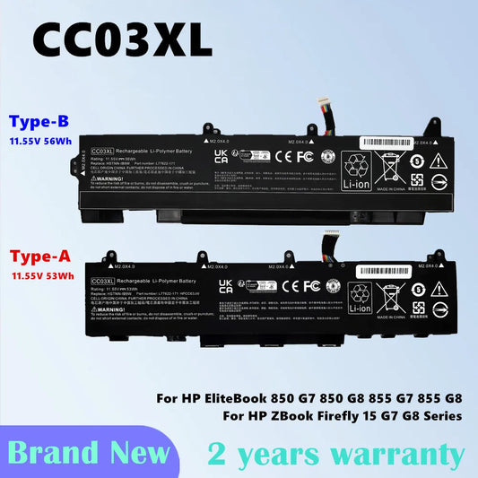 CC03XL Laptop Battery for HP EliteBook 830 835 840 845 850 855 G7 G8 | ZBook Firefly 14 15
