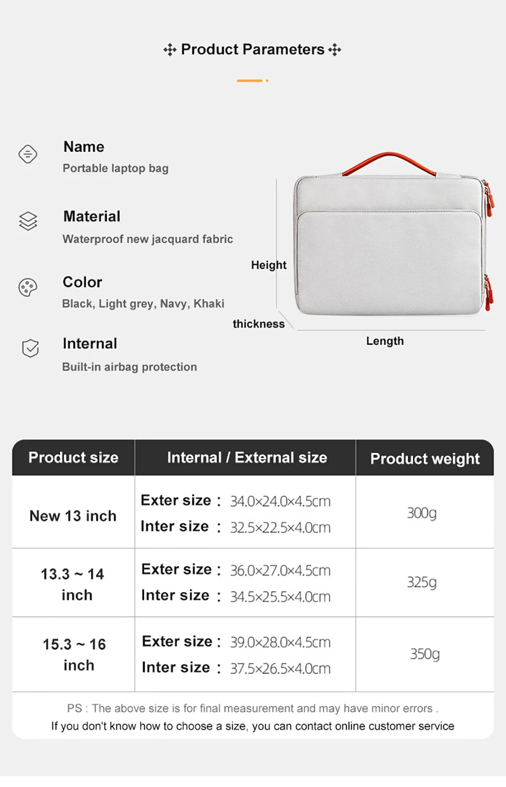 Universal Laptop Bag Sleeve 12"-16" — MacBook Air M4 Pro M5, Dell, HP, Lenovo, Xiaomi