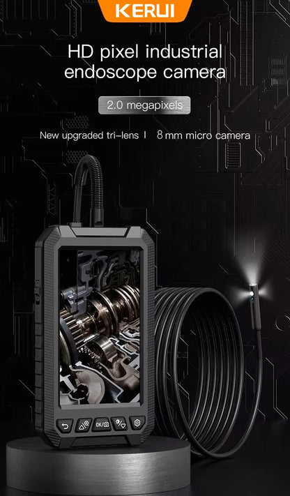 KERUI 1080P Industrial Endoscope Camera – 5" LCD, Dual/Triple Lens