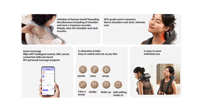 Xiaomi MIJIA Smart Neck & Shoulder Massager – Integrated Massage with Hot Compress