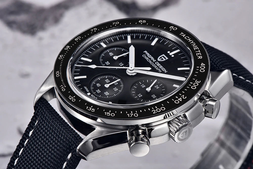 PAGANI DESIGN V5 Moon Men's Watch – Luxury Quartz Chronograph, Waterproof, Stainless Steel, 2026