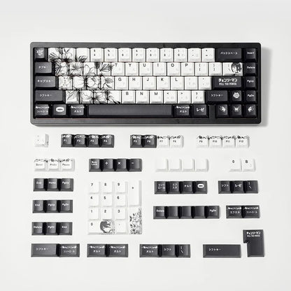 Chainsaw Man Anime Keycaps – PBT Dye-Sub, Cherry Profile, 74–140 Keys, for Mechanical Keyboard