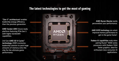 AMD Ryzen 7 9800X3D – 8C/16T, 5.2GHz, 96MB 3D V-Cache, AM5, 120W