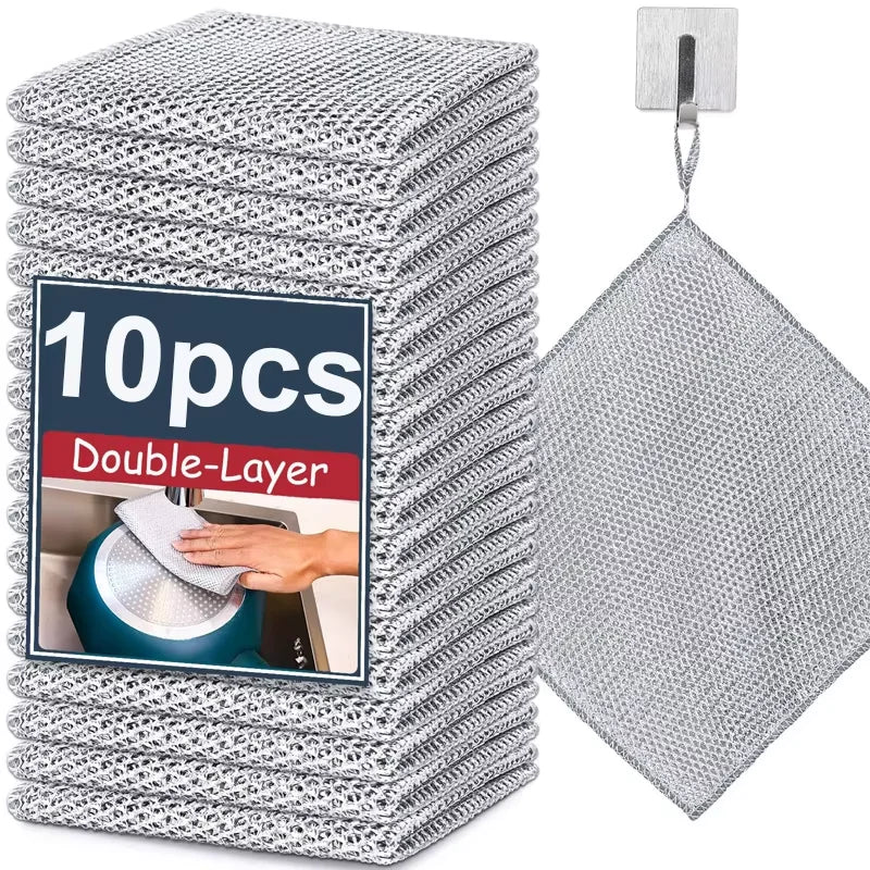 Multipurpose Wire Microfiber Dishcloth – Non-Scratch
