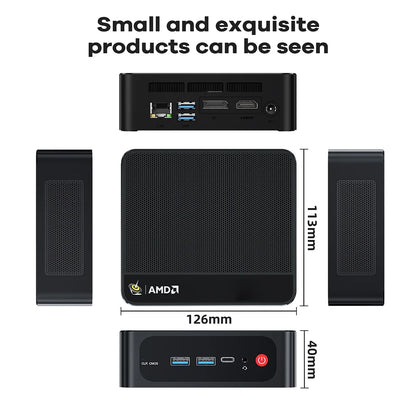 Beelink SER5 Max Mini PC – AMD Ryzen 7 6800U/7735HS, DDR5, WiFi 6, 2.5G LAN